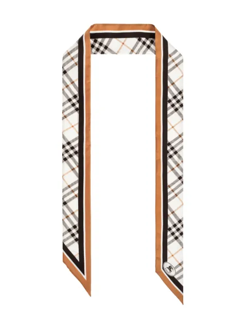 Burberry check-pattern silk scarf