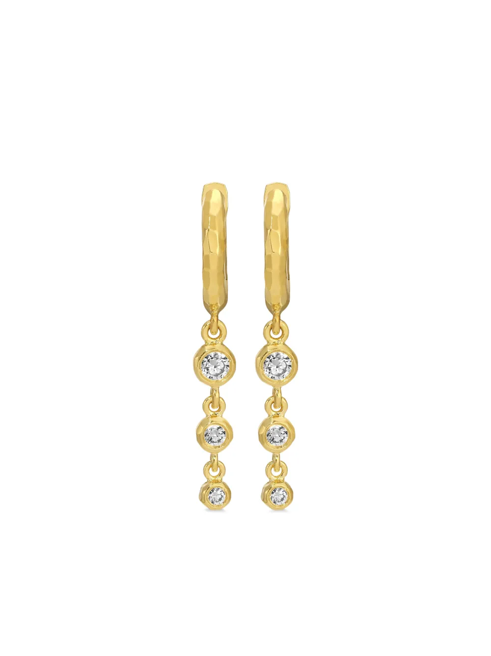 Octavia Elizabeth 18K yellow gold Gabby diamond earrings - Oro