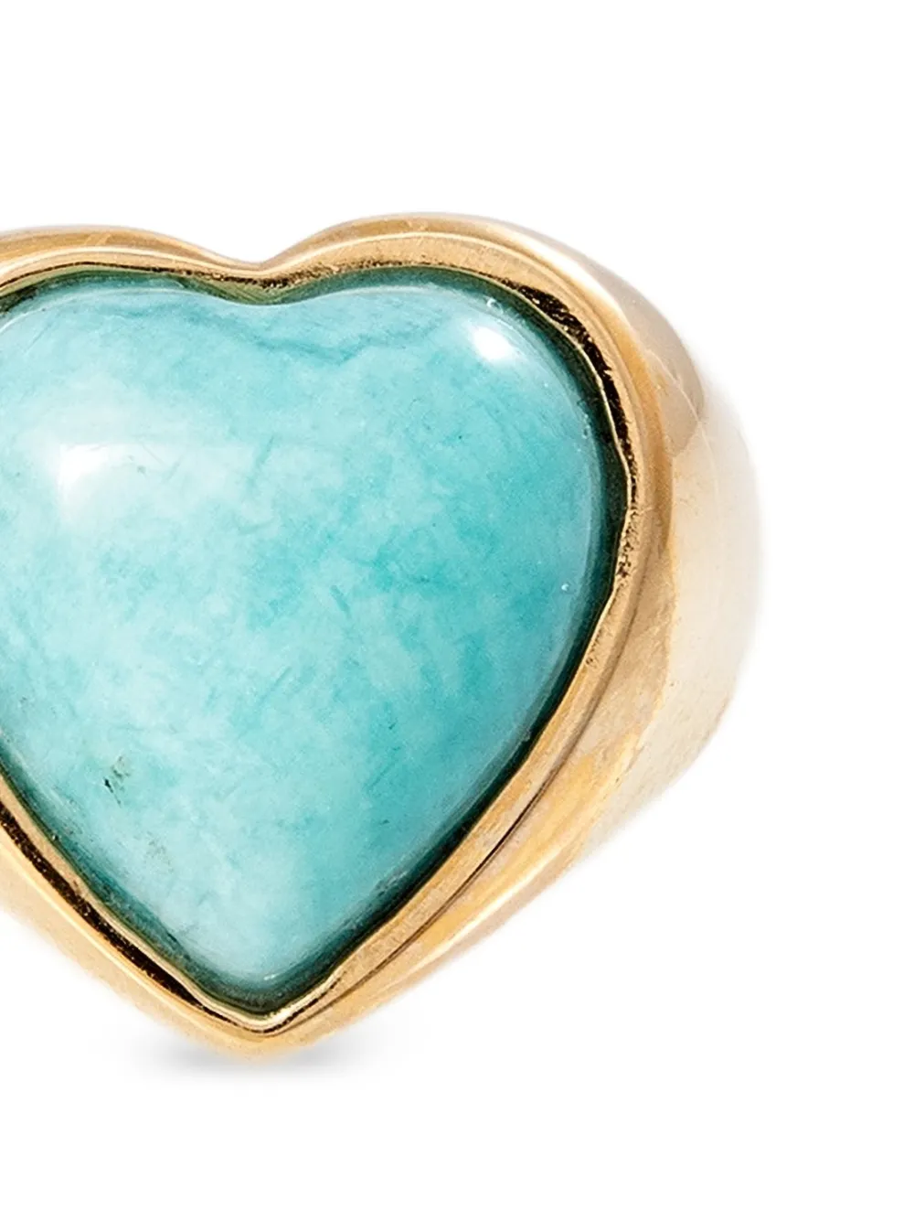 Jacquie Aiche anillo en forma de corazón en oro amarillo de 14kt con amazonita | Image 2