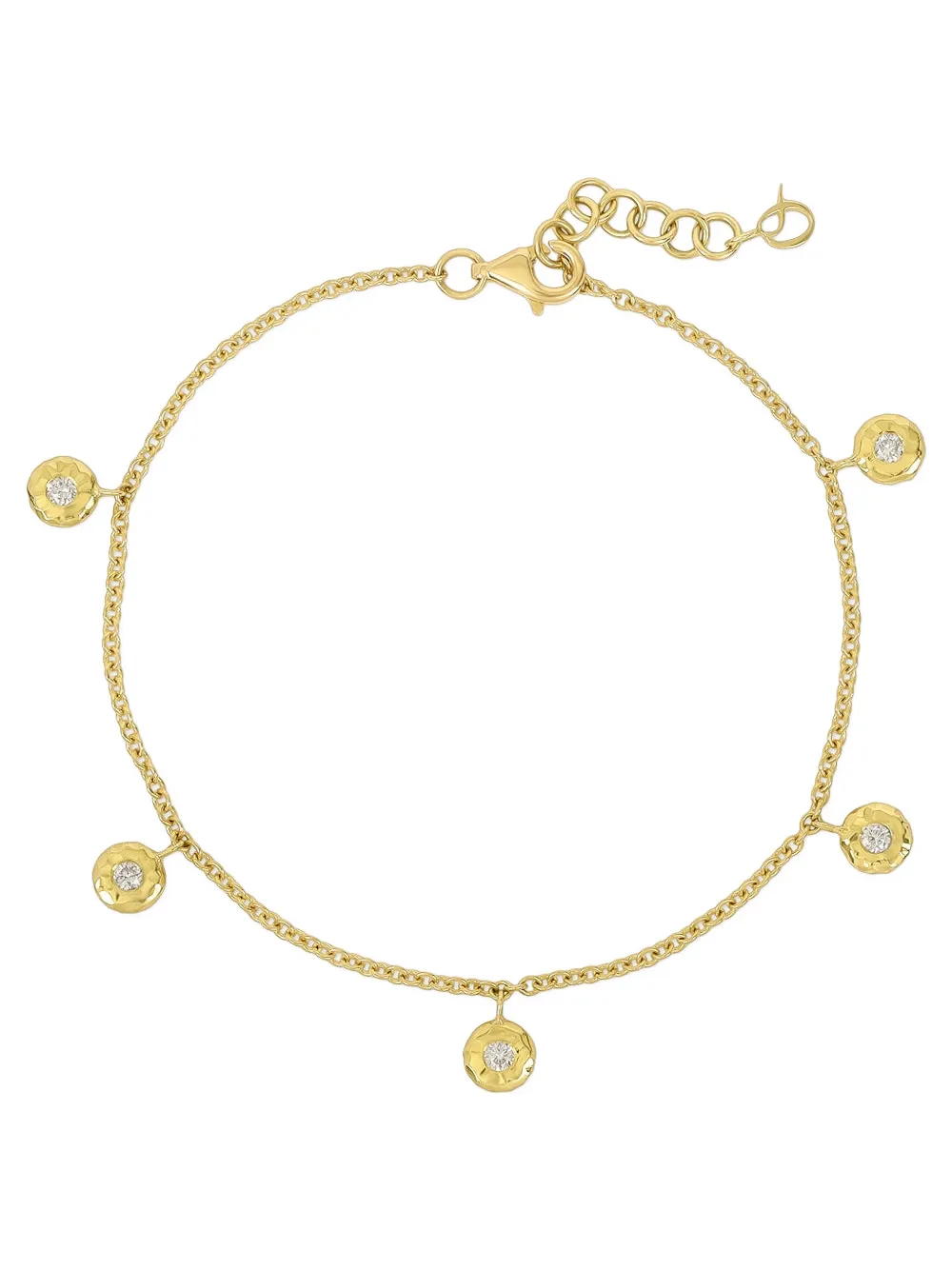 Octavia Elizabeth 18k Yellow Gold Nesting Gem Diamond Bracelet In Gold