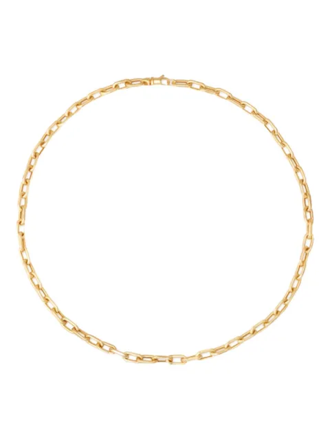 Sara Weinstock 18K yellow gold rectangle charm necklace