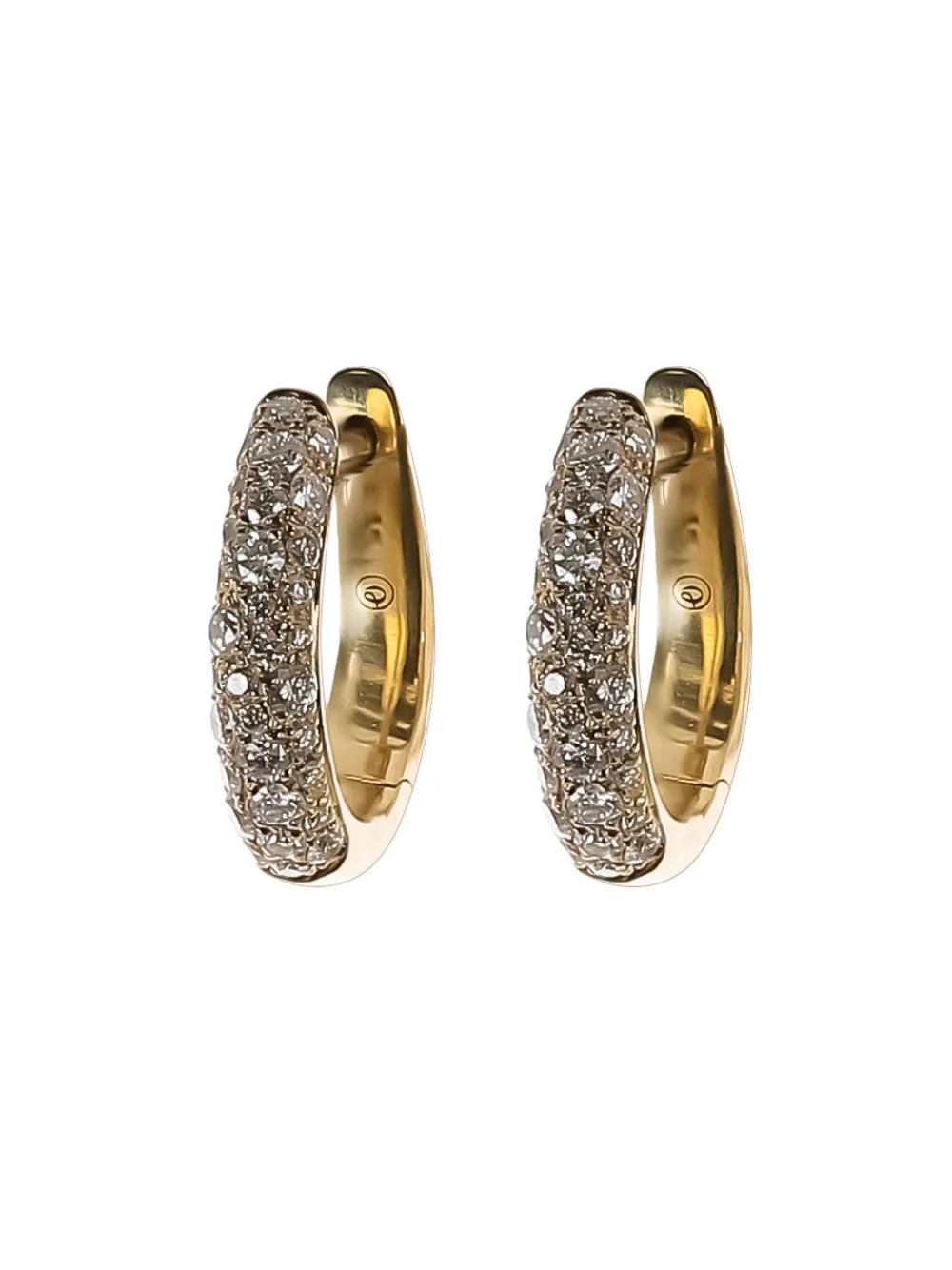Octavia Elizabeth 18k Yellow Gold Cobblestone Diamond Hoop Earrings In Gold