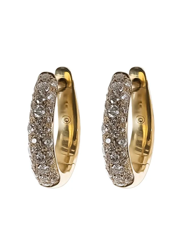 Octavia Elizabeth 18K Yellow Gold Cobblestone Diamond Hoop Earrings