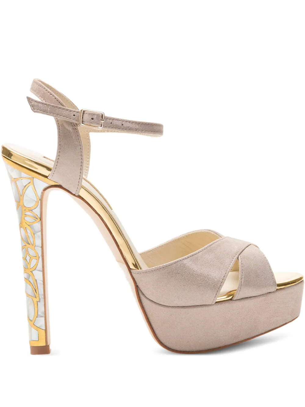 FREYA ROSE Rose ankle-strap heeled sandals - Neutrals