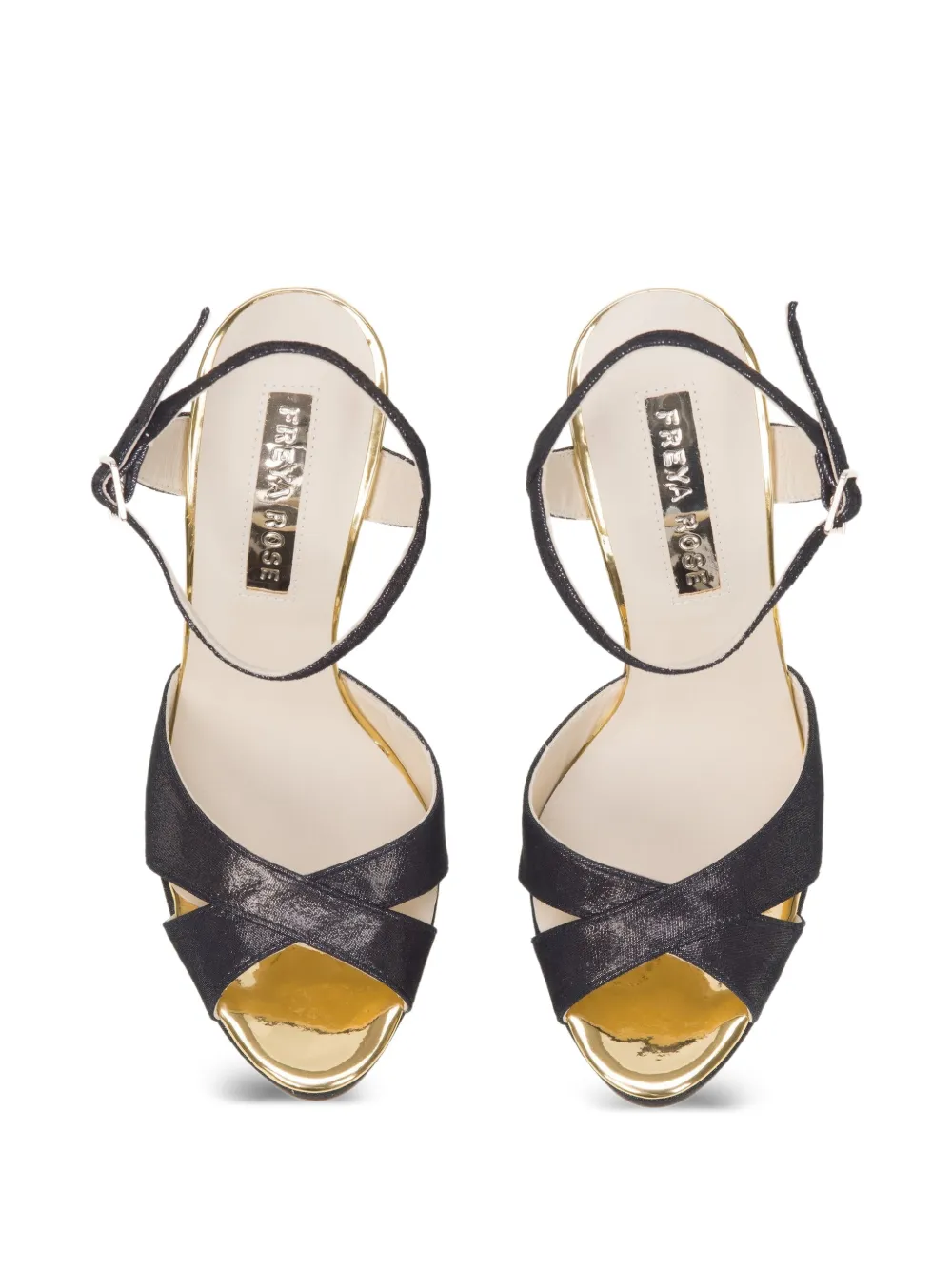 FREYA ROSE Zahra sandalen met enkelbandje en hak Zwart