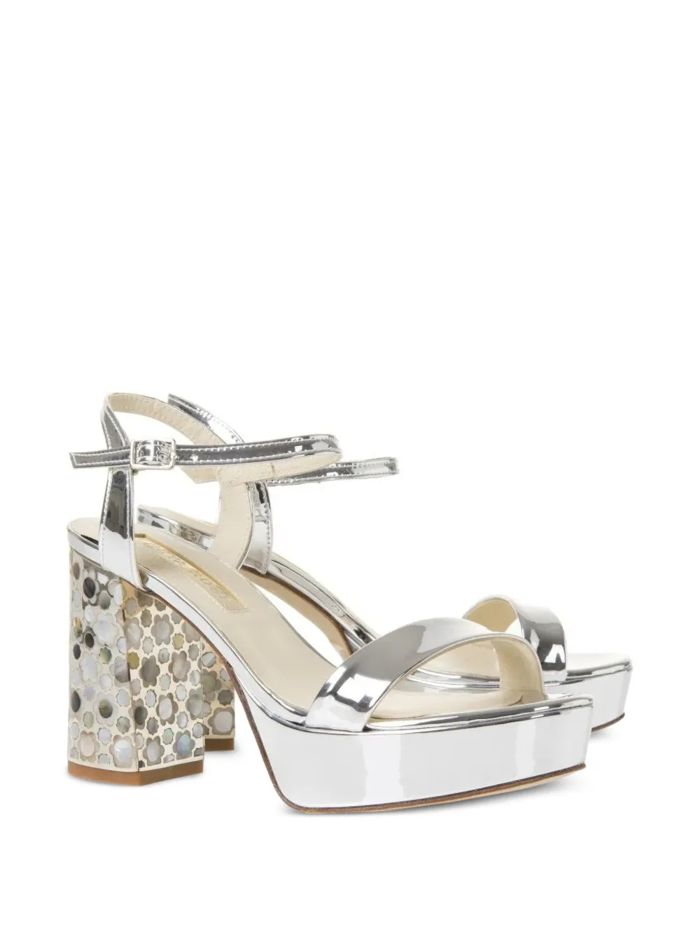 FREYA ROSE Glory sandalen met plateauzool Zilver