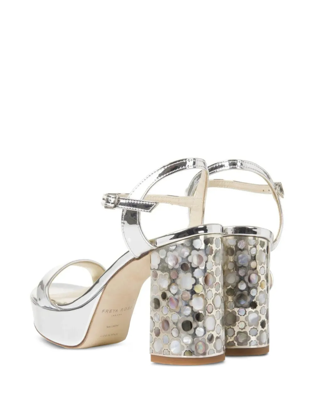 FREYA ROSE Glory sandalen met plateauzool Zilver