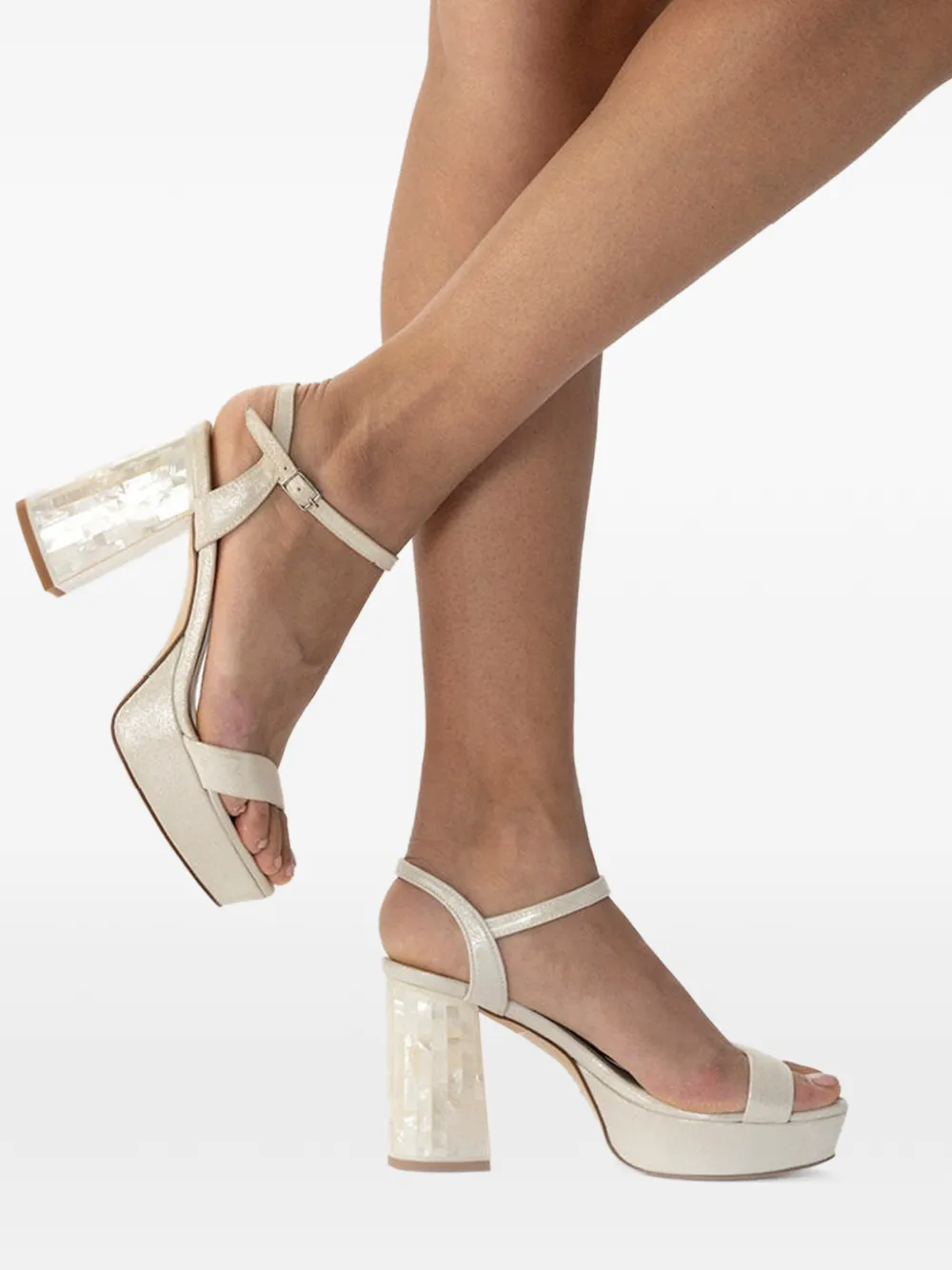 FREYA ROSE Gigi sandalen met enkelbandje Beige