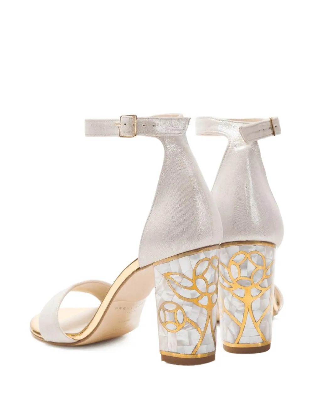 FREYA ROSE Rozu sandalen met enkelbandje en hak Beige