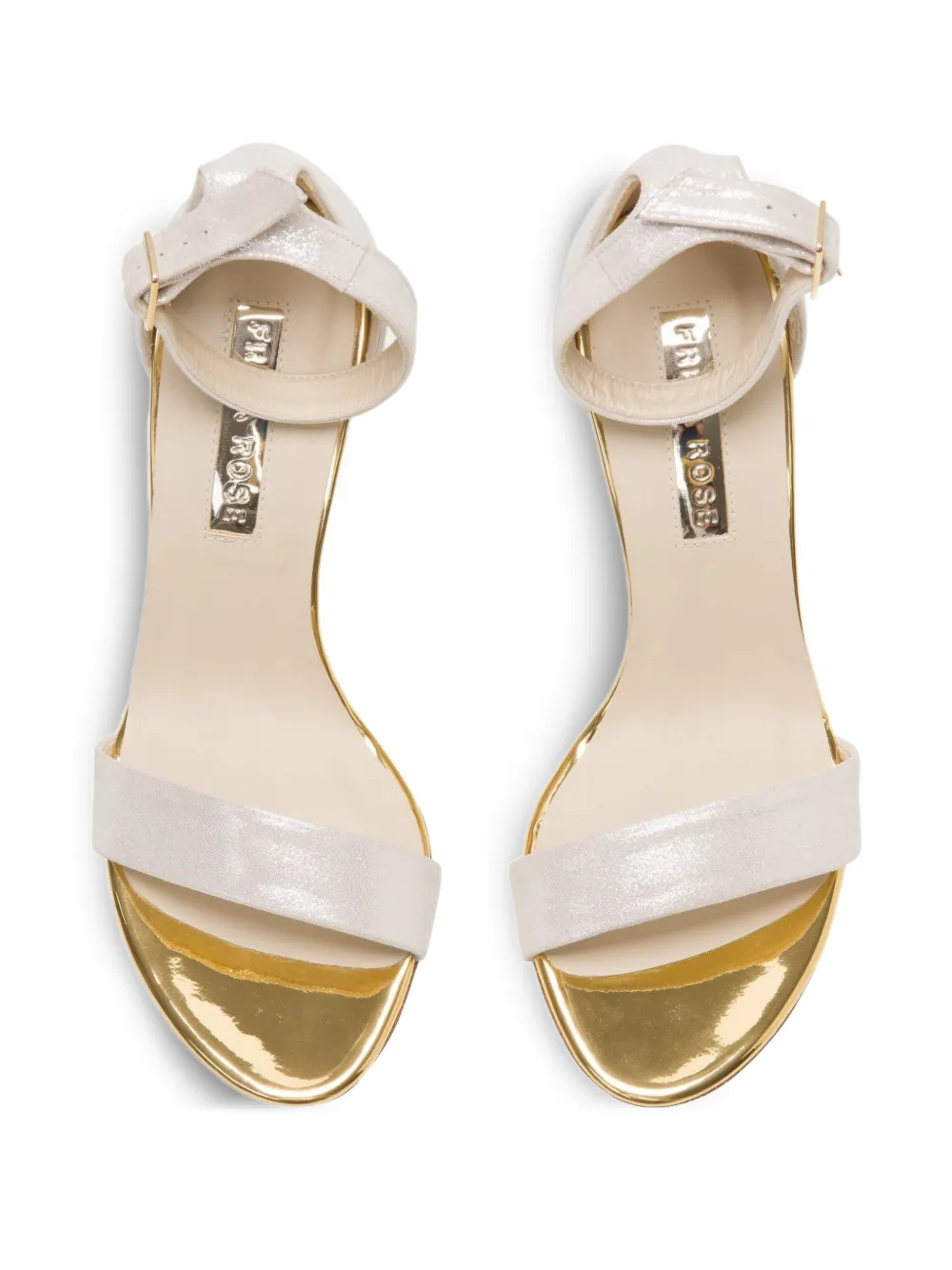 FREYA ROSE Rozu sandalen met enkelbandje en hak Beige