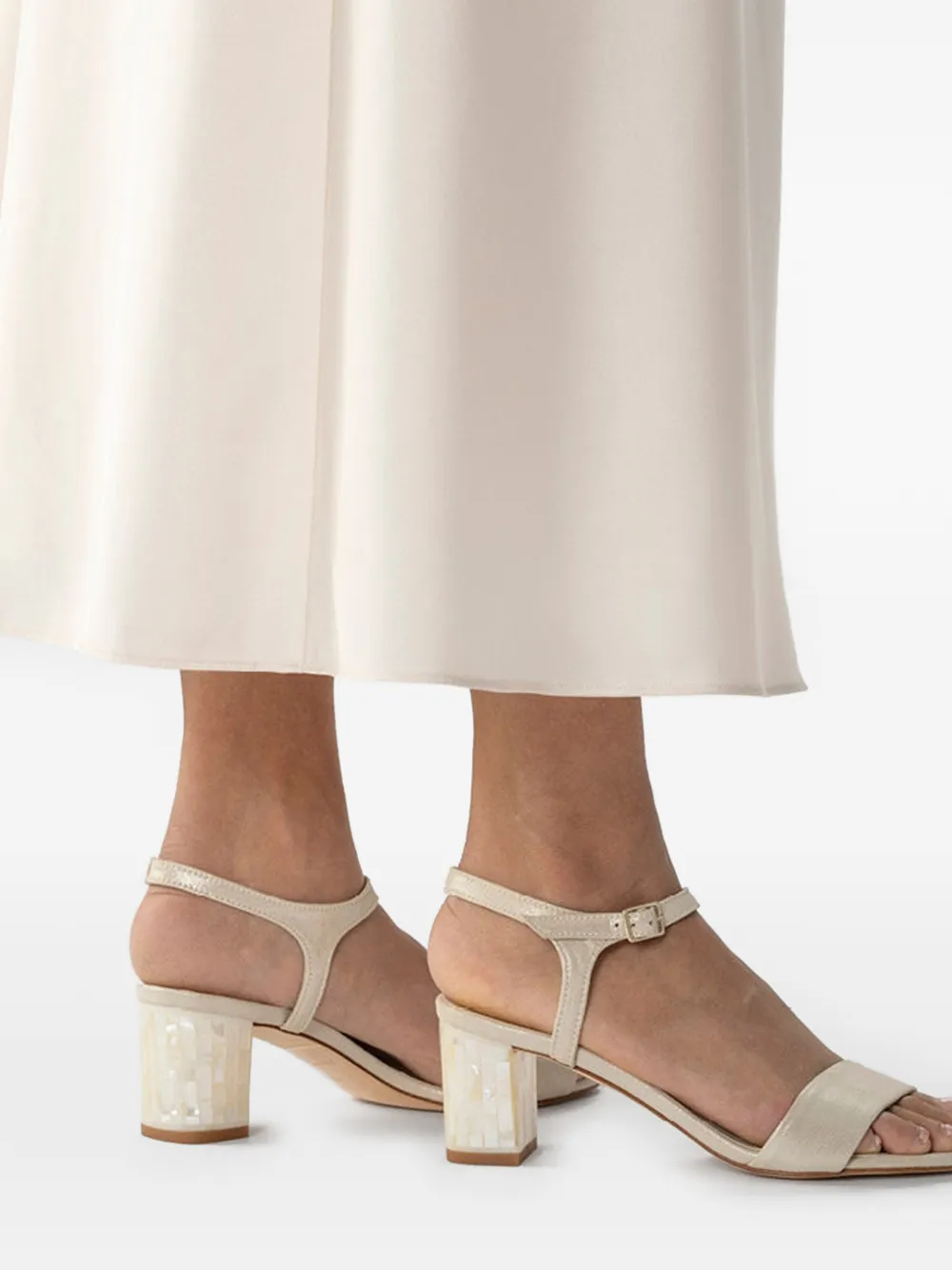 FREYA ROSE Martina sandalen met blokhak Beige