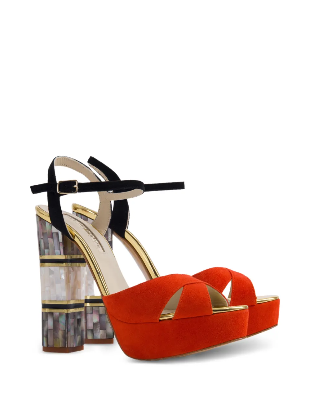FREYA ROSE Suki sandalen met verfraaide hak Oranje