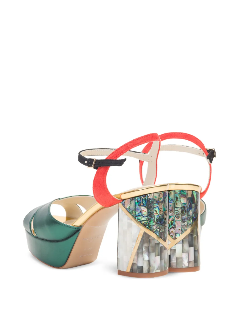 FREYA ROSE Kami sandalen met gekruiste bandjes Groen