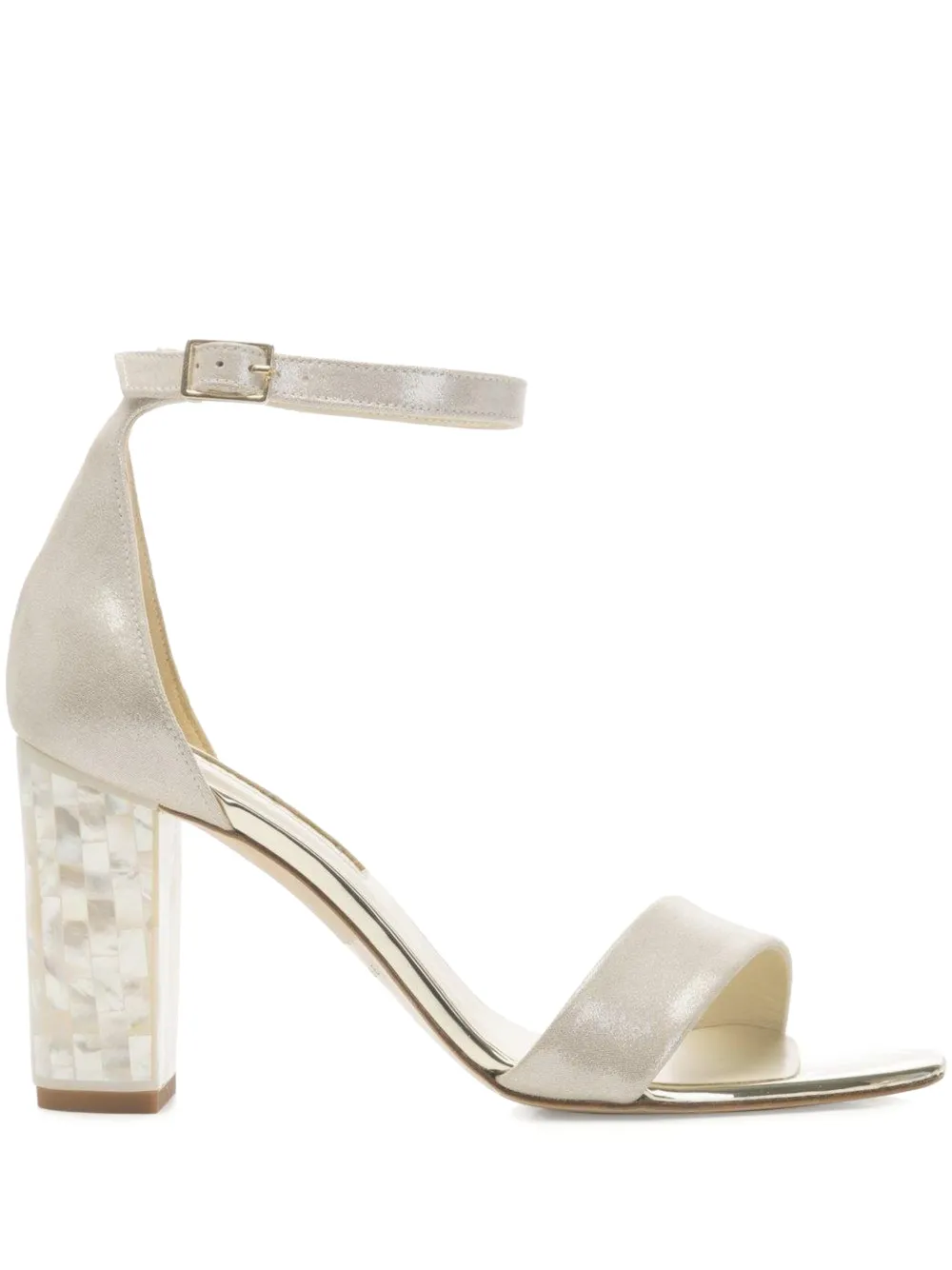 FREYA ROSE Martene embellished-heel sandal - Neutrals