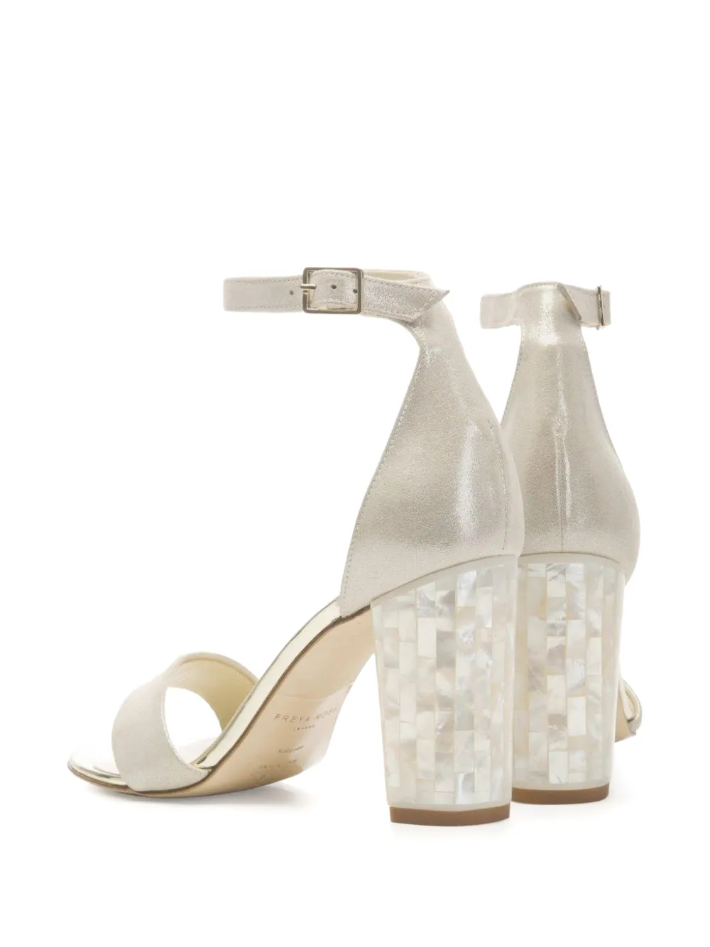 FREYA ROSE Martene sandalen met verfraaide hak Beige