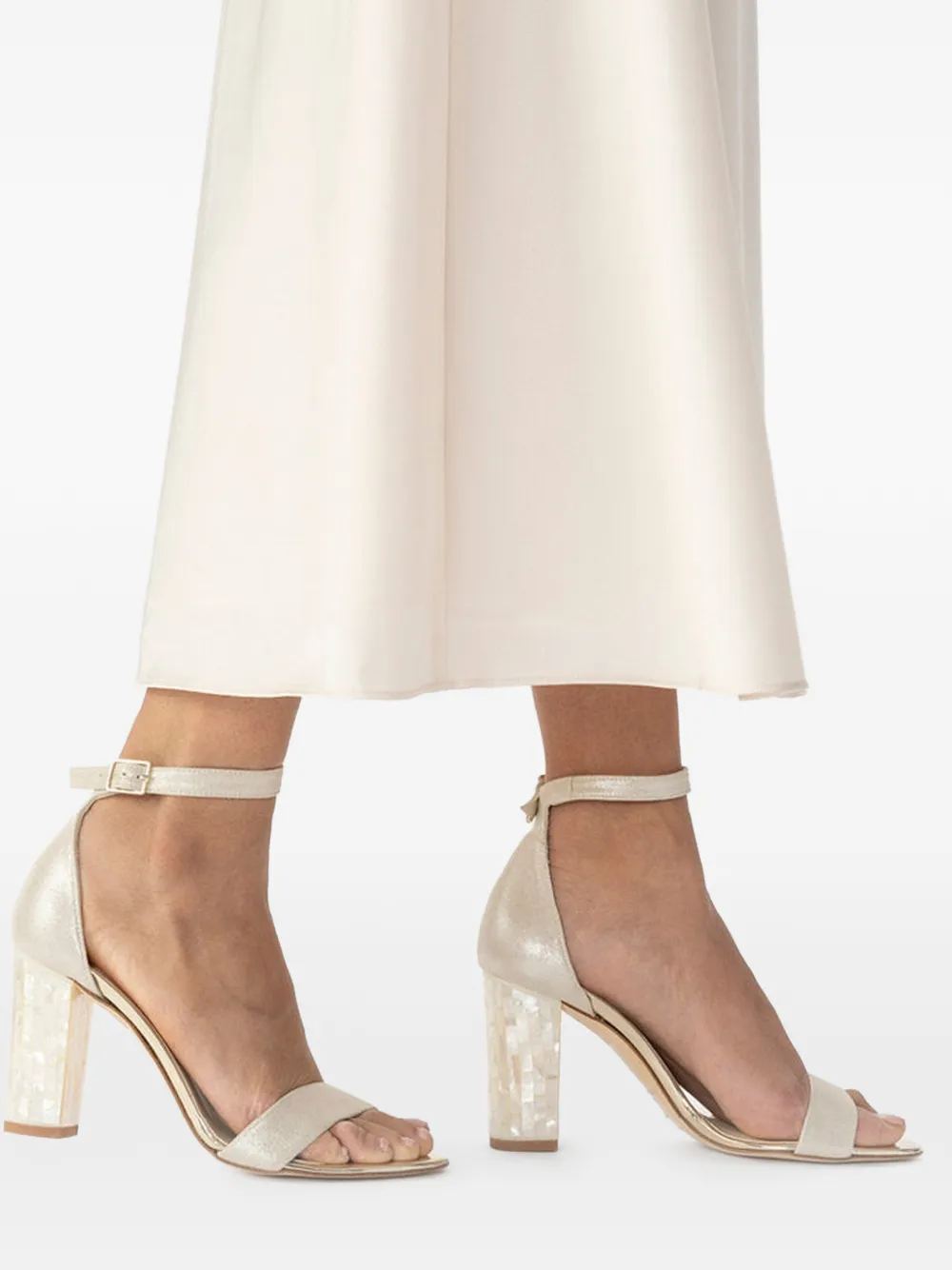 FREYA ROSE Martene sandalen met verfraaide hak Beige