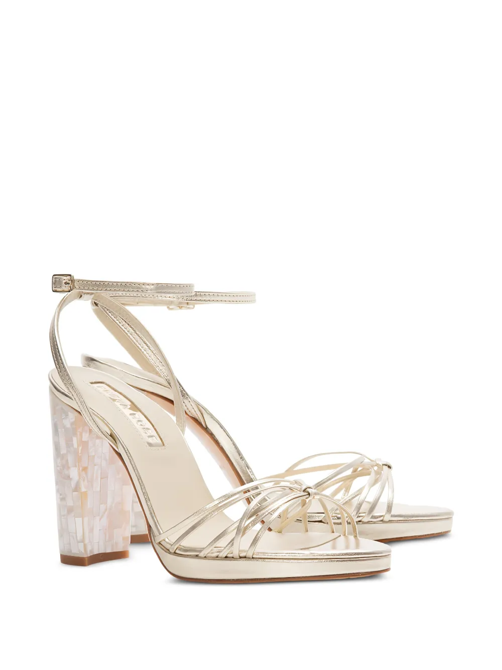 FREYA ROSE Bianca sandalen met blokhak Goud