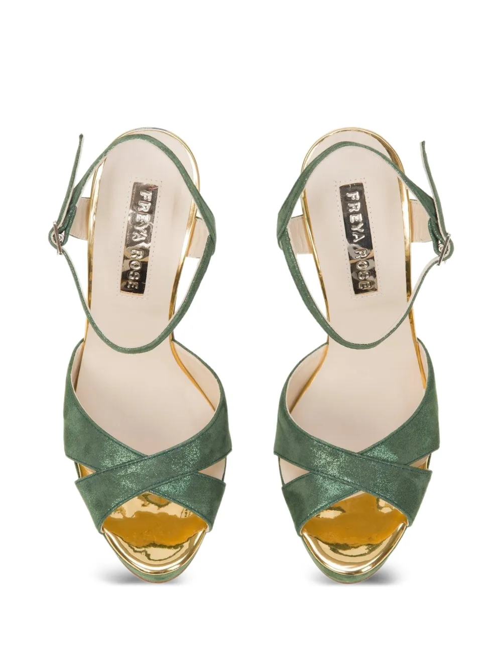 FREYA ROSE Cher sandalen met blokhak Groen