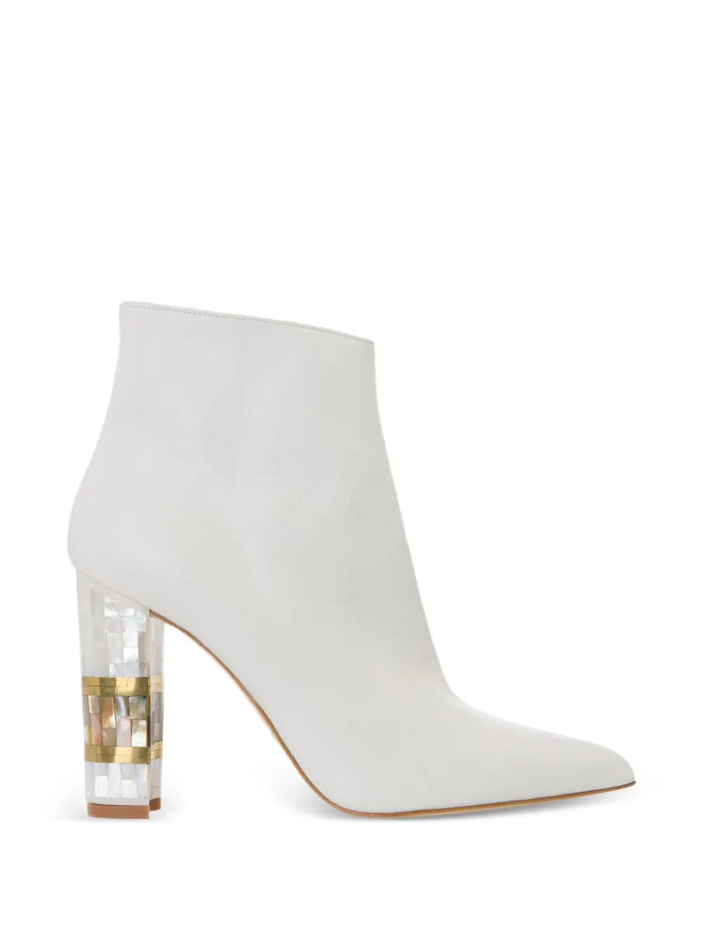FREYA ROSE Jasmine leather ankle boots - White