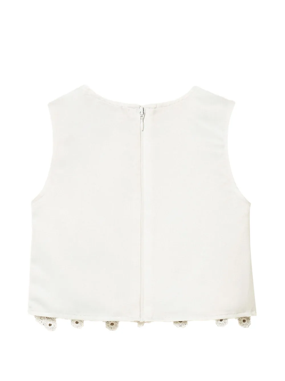 TWINSET Kids Cropped duchesse top Wit