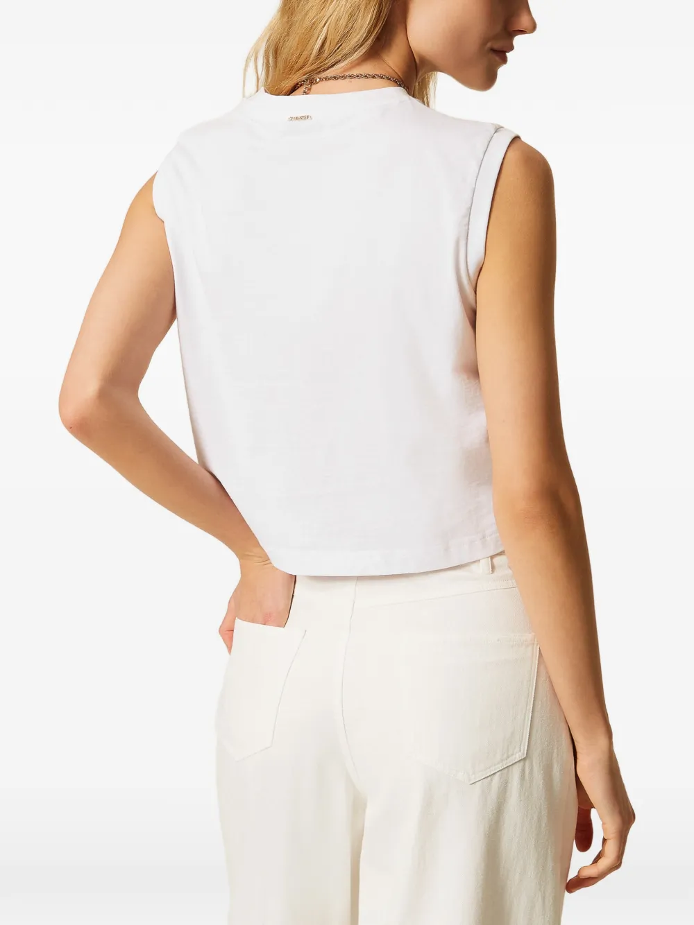 TWINSET Tanktop met kant Wit