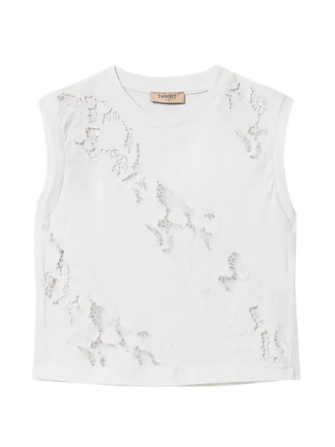 TWINSET top con paneles de encaje