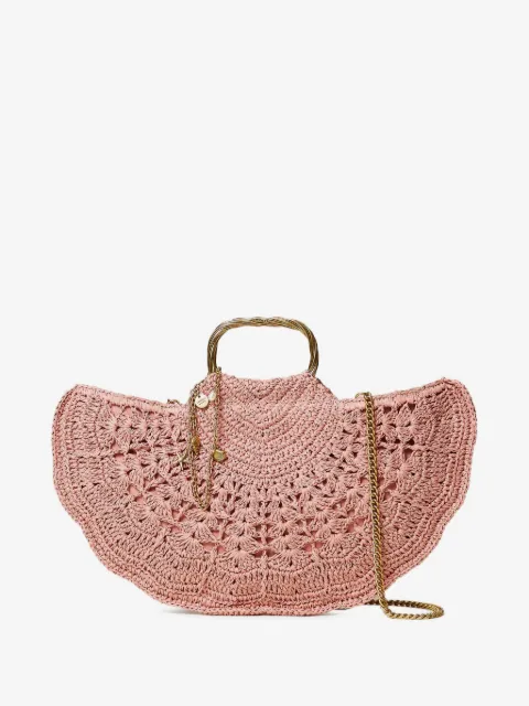 TWINSET crochet raffia shoulder bag