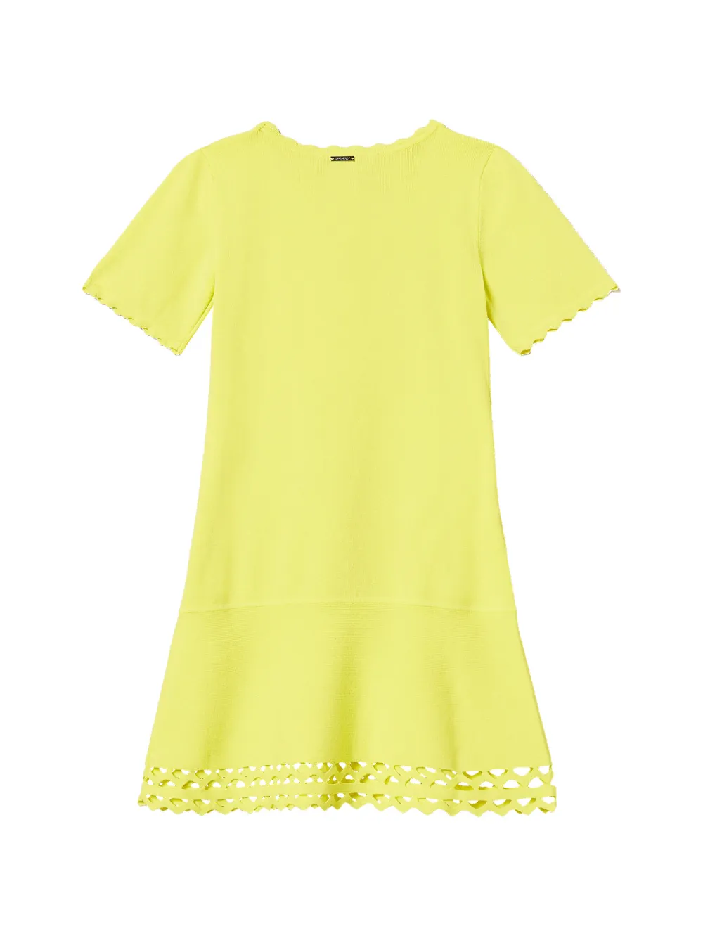 TWINSET Kids Gewelfde gebreide jurk Geel