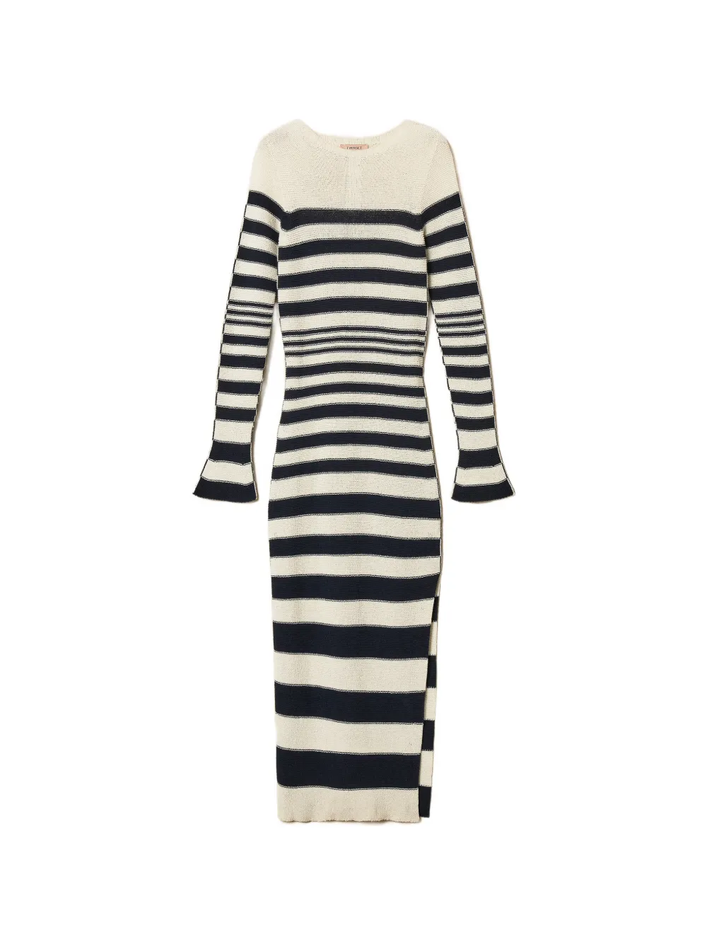 TWINSET striped knit maxi dress - Blu