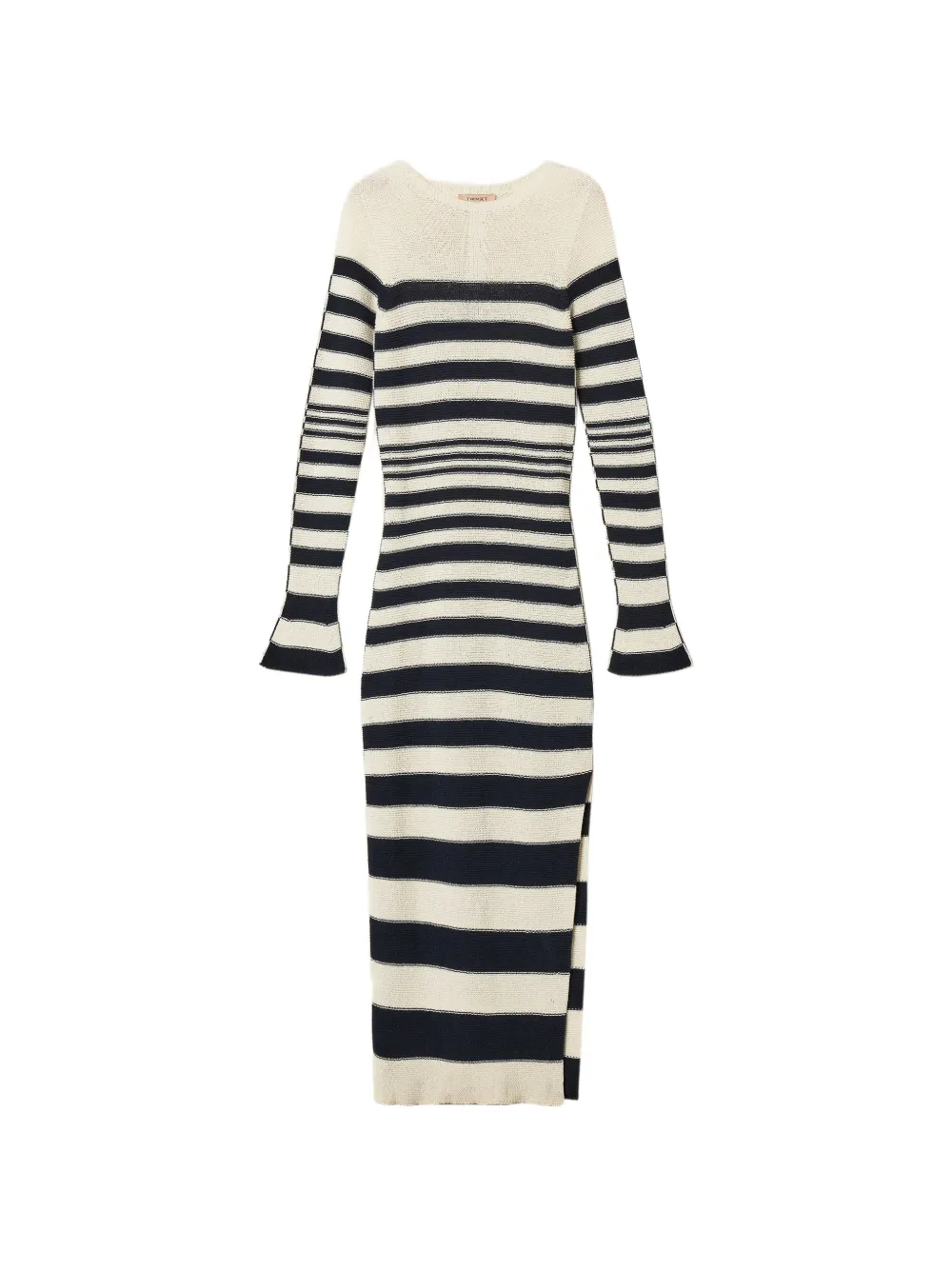 TWINSET striped knit maxi dress - Blu