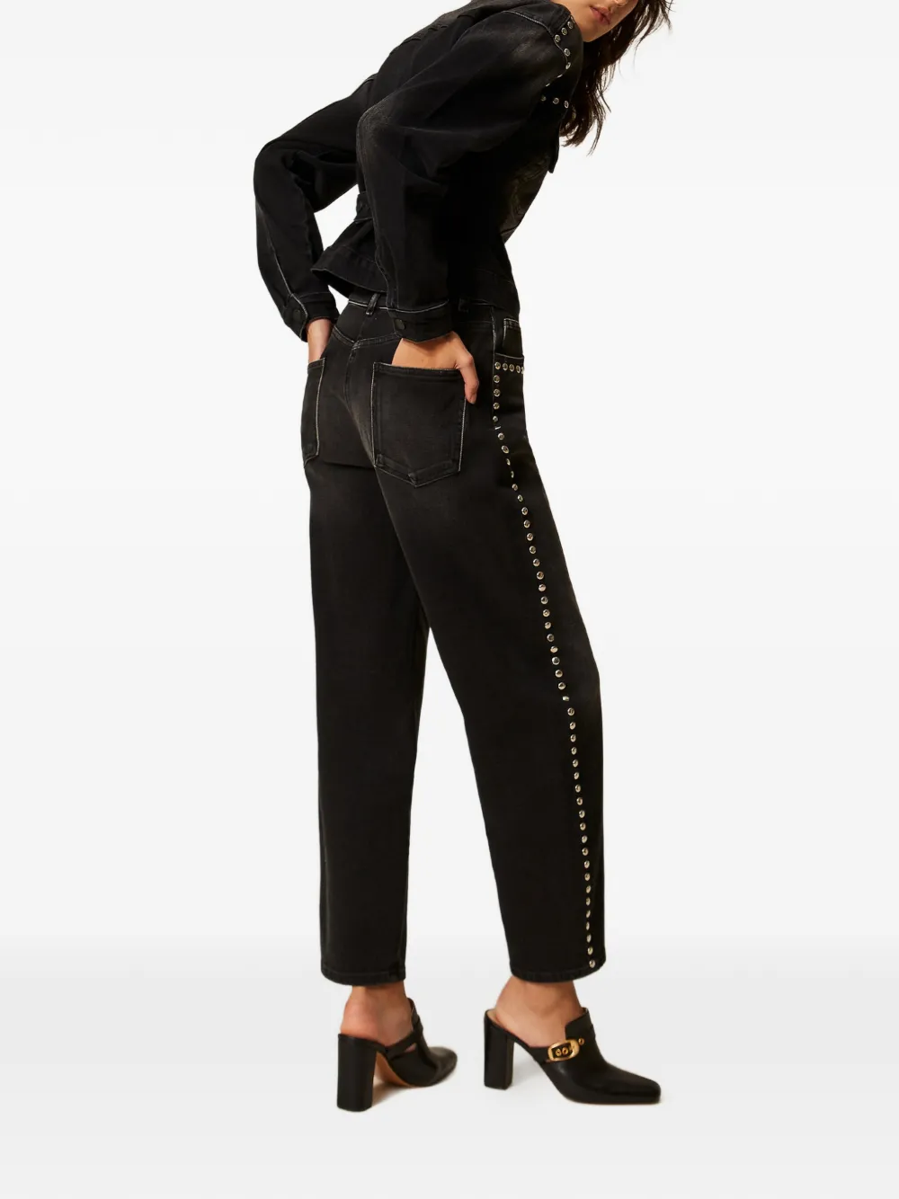TWINSET Jeans met studs Zwart