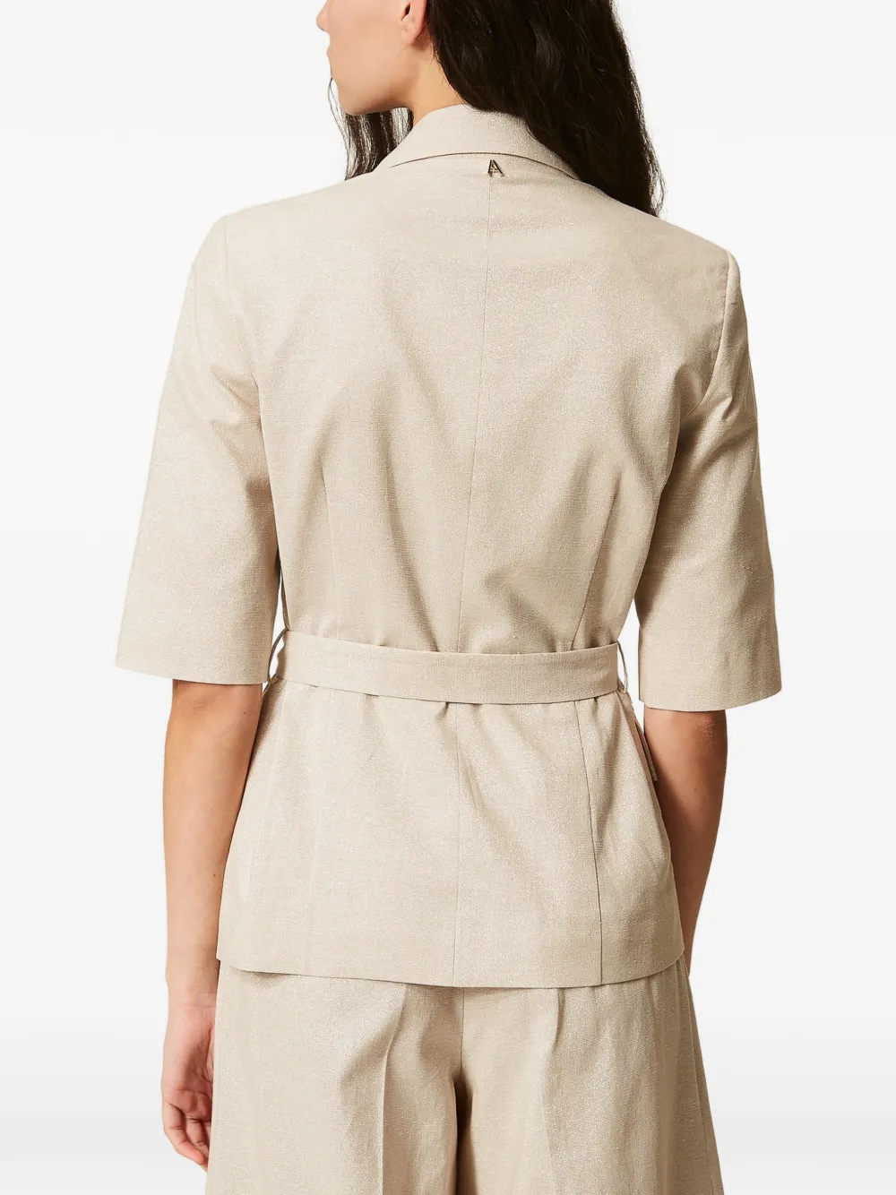 TWINSET Blazer met korte mouwen Beige
