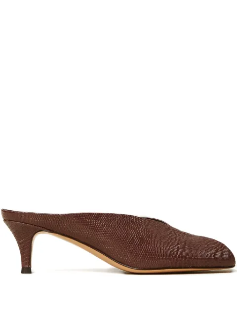 TWINSET embossed-leather heeled sandals