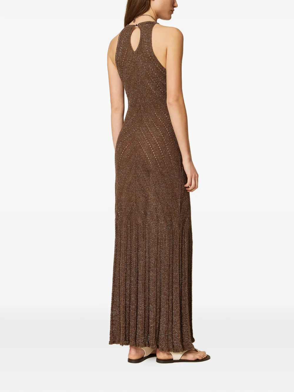 TWINSET Maxi-jurk Bruin