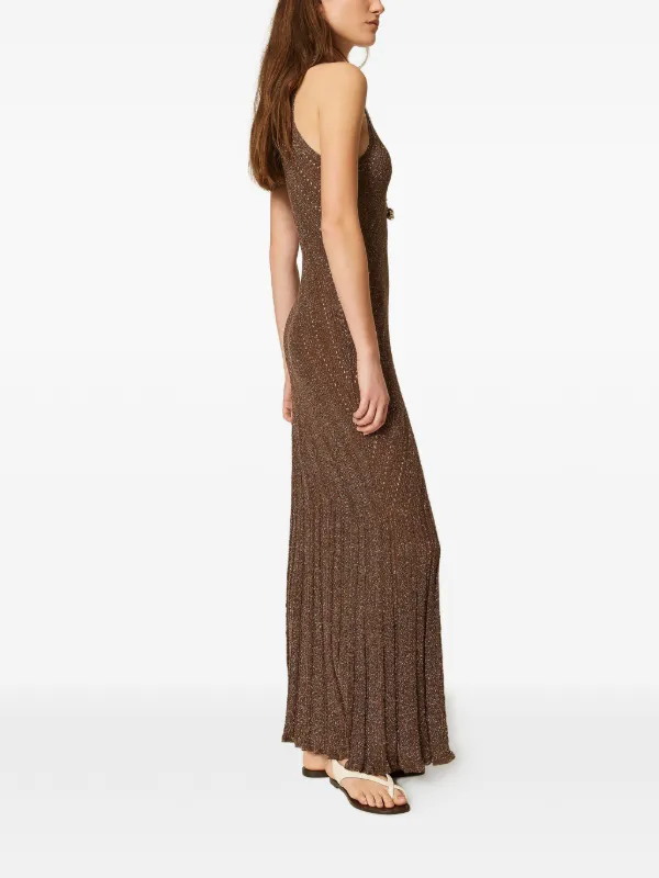 twinset linen dress Twinset - White linen dress with contrasting embroidery 261LM2MCC