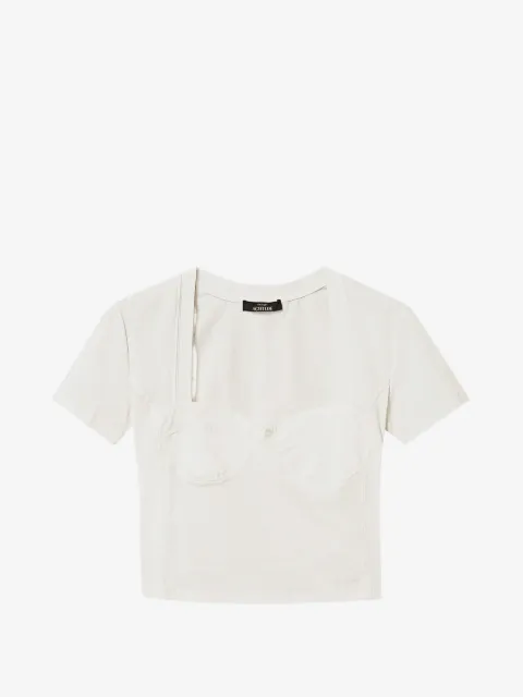 TWINSET bustier T-shirt with shaped collar