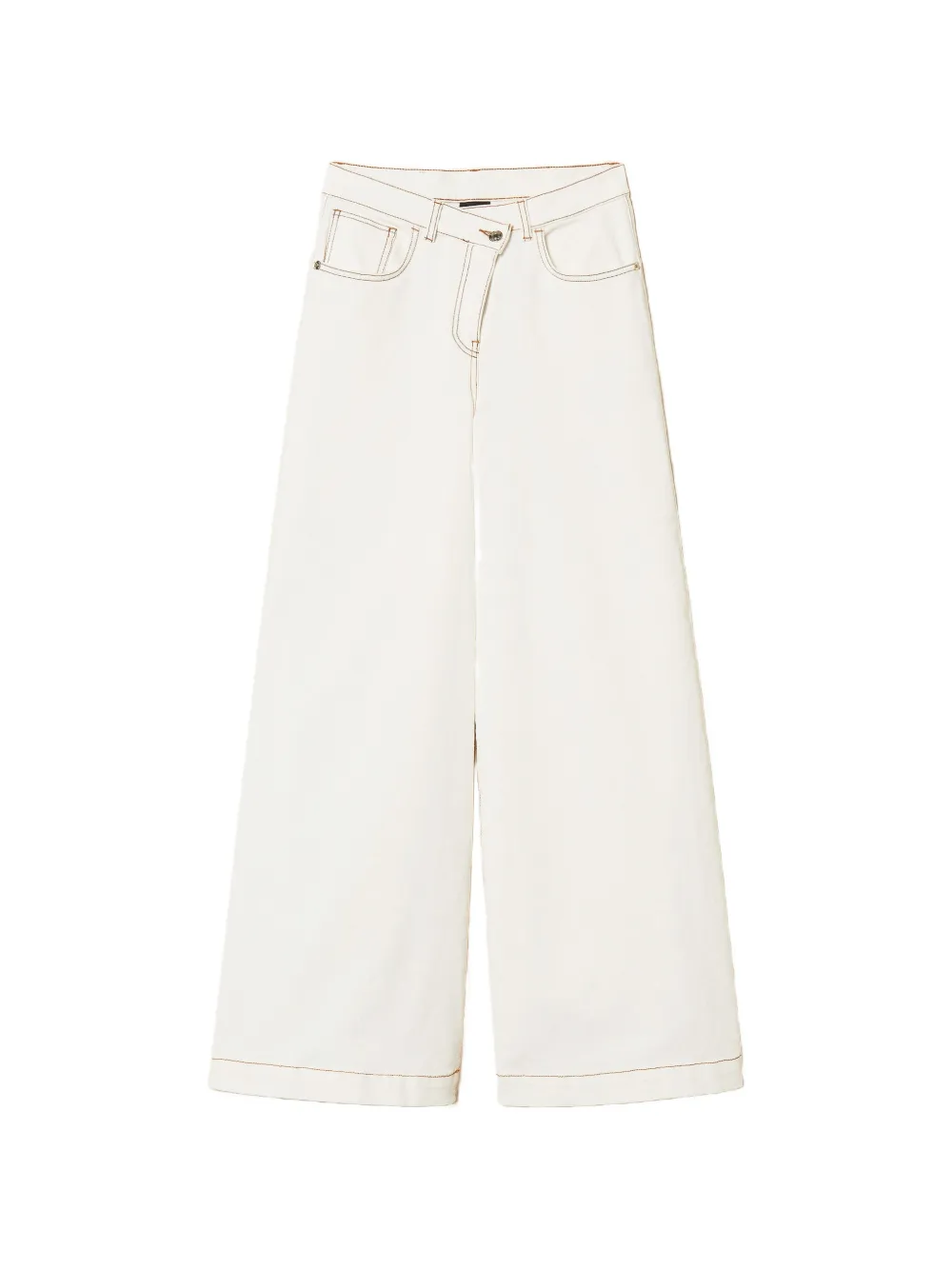 TWINSET Jeans a gamba ampia - Bianco