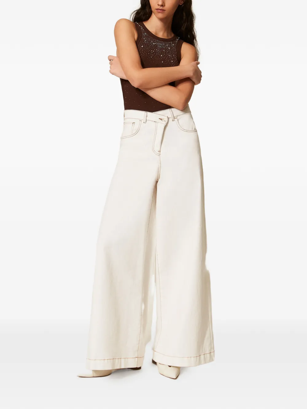  Twinset Wide-leg Jeans - White 