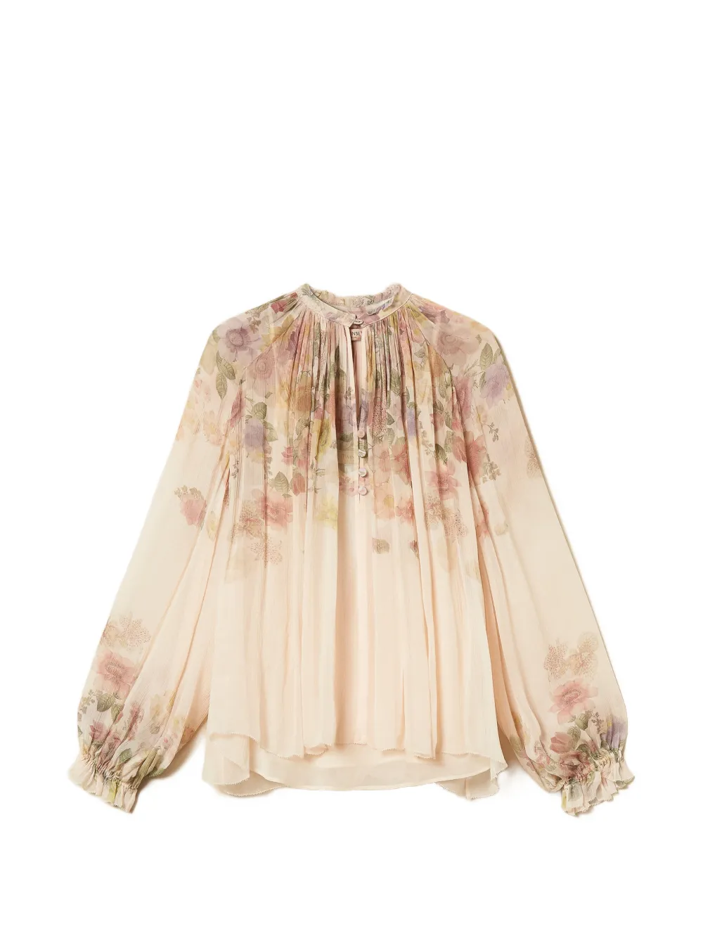 TWINSET floral-print woven blouse - Toni neutri