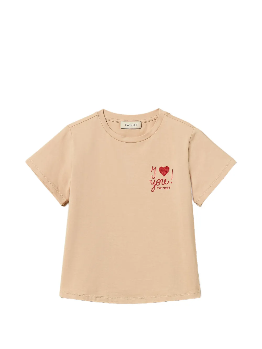 TWINSET Kids embroidered T-shirt - Toni neutri