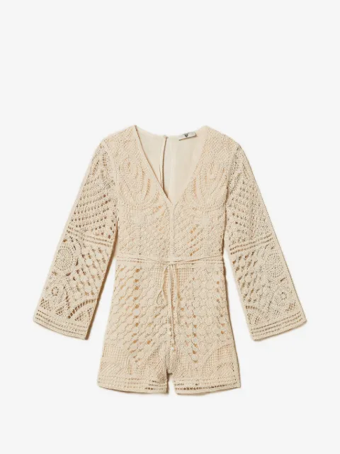 TWINSET crochet jumpsuit with belt