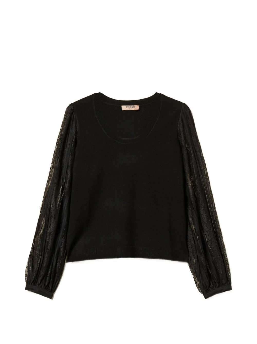TWINSET lace-sleeve blouses - Nero