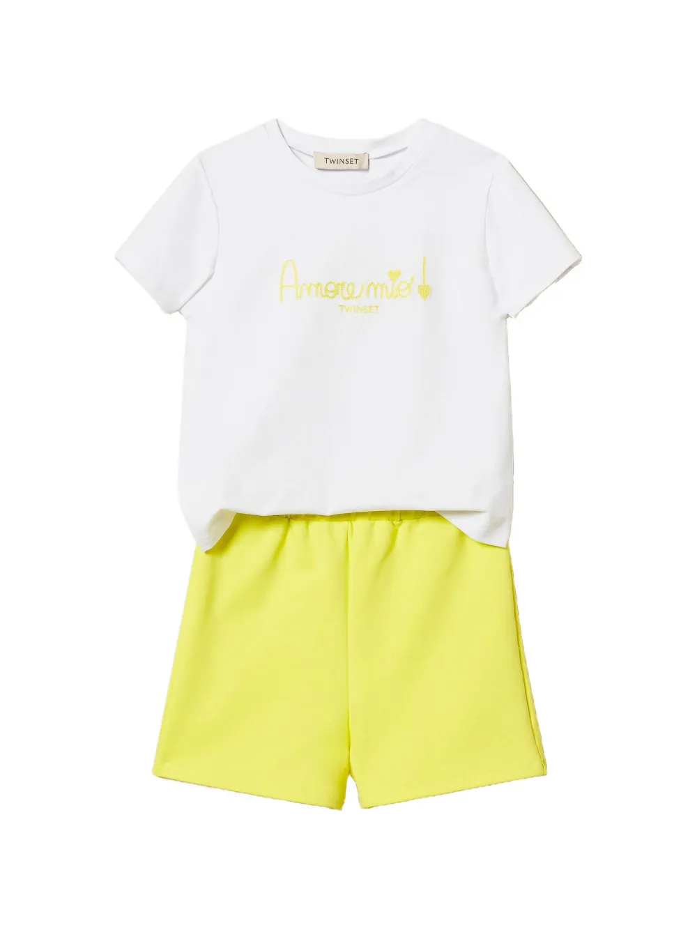 TWINSET Kids embroidery plush jumpsuit - Bianco