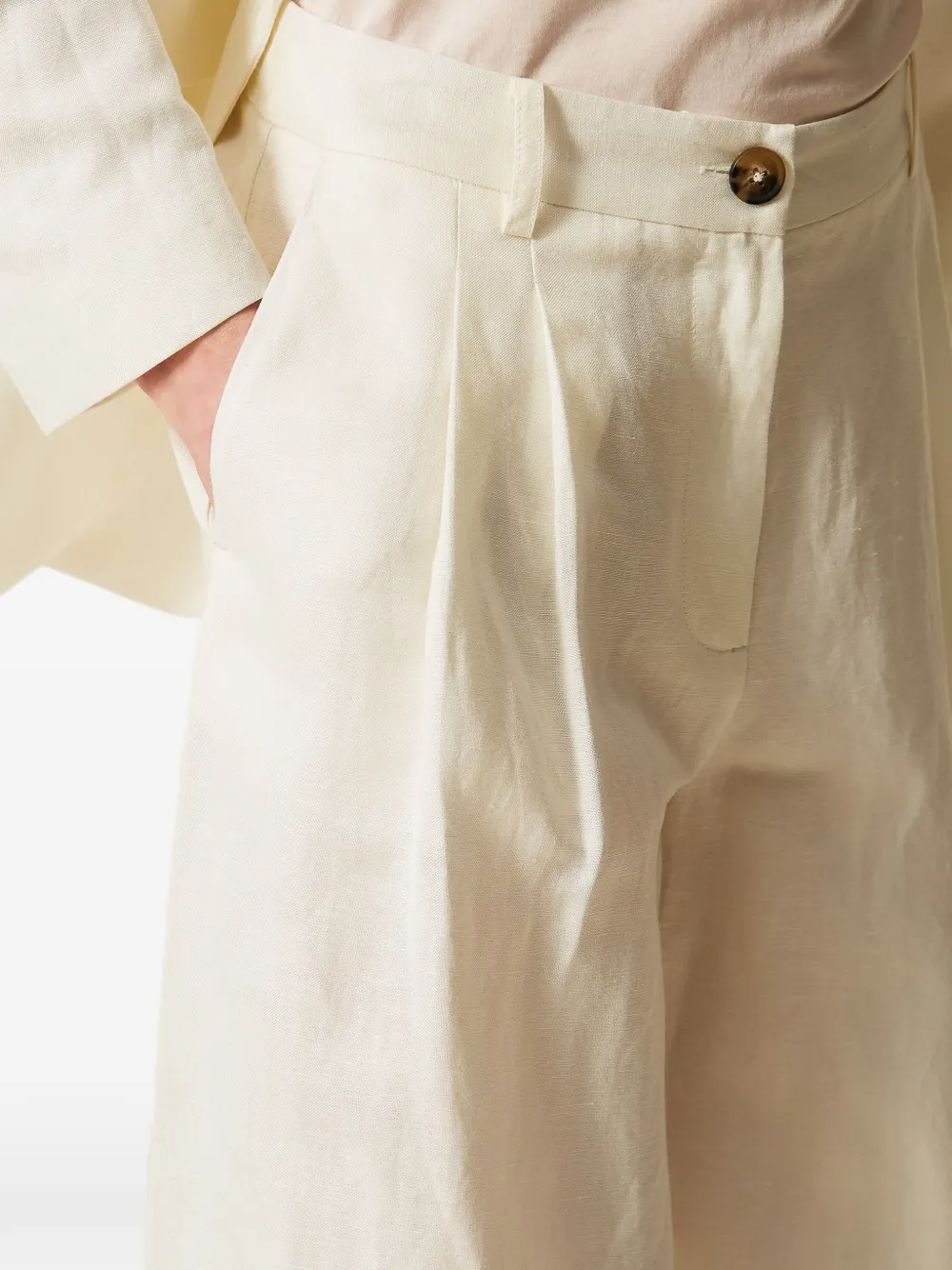 TWINSET Geplooide bermuda shorts Wit