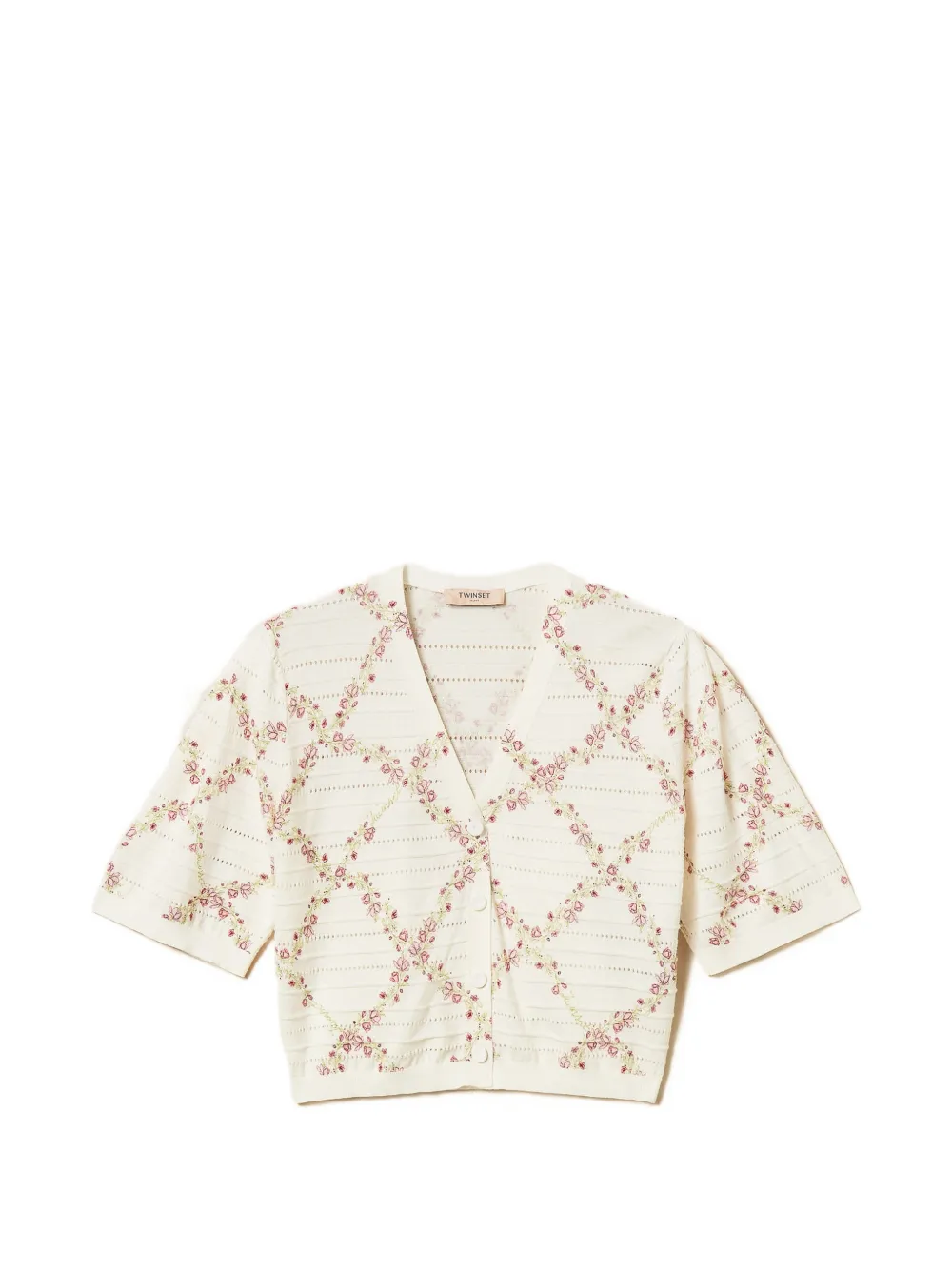 TWINSET Cardigan a fiori - Toni neutri