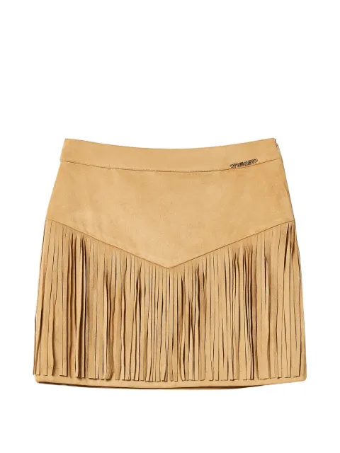 TWINSET Kids falda corta con flecos