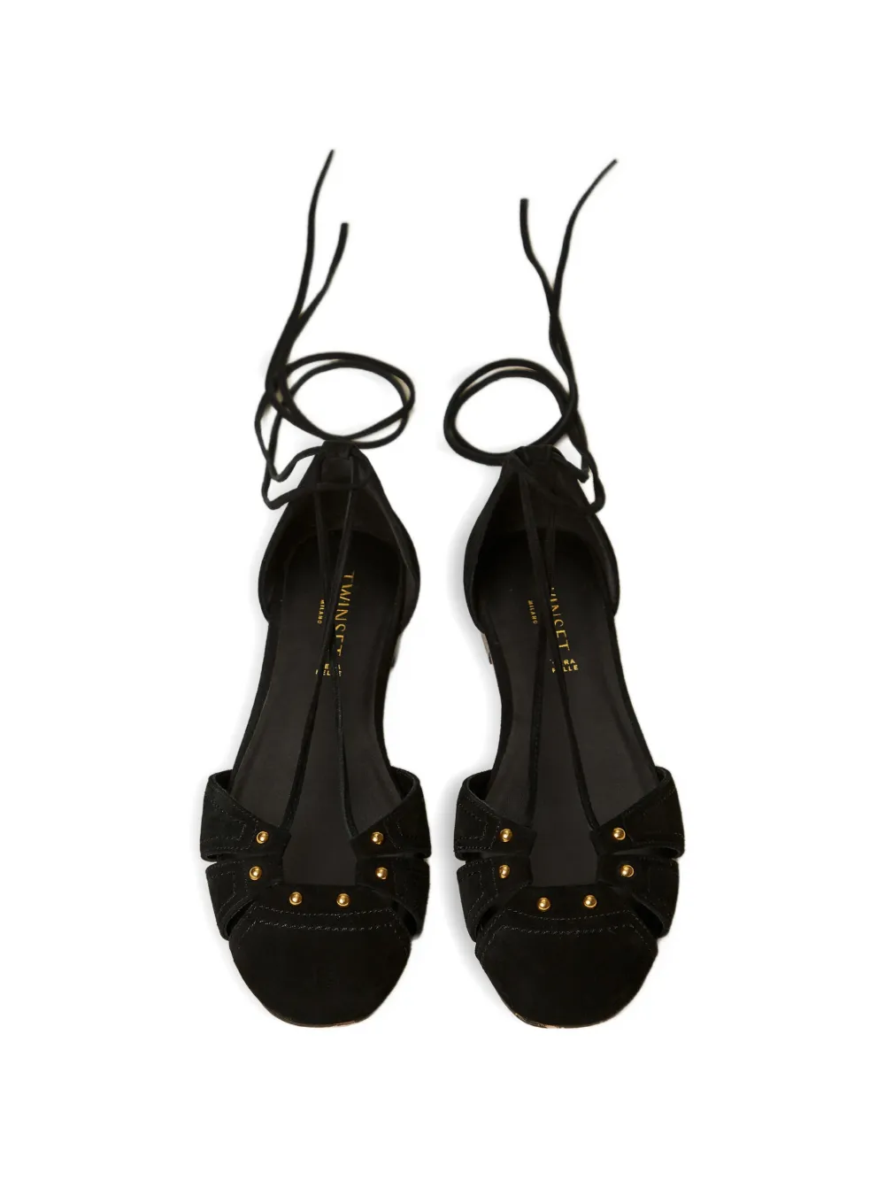 TWINSET Leren muiltjes Zwart