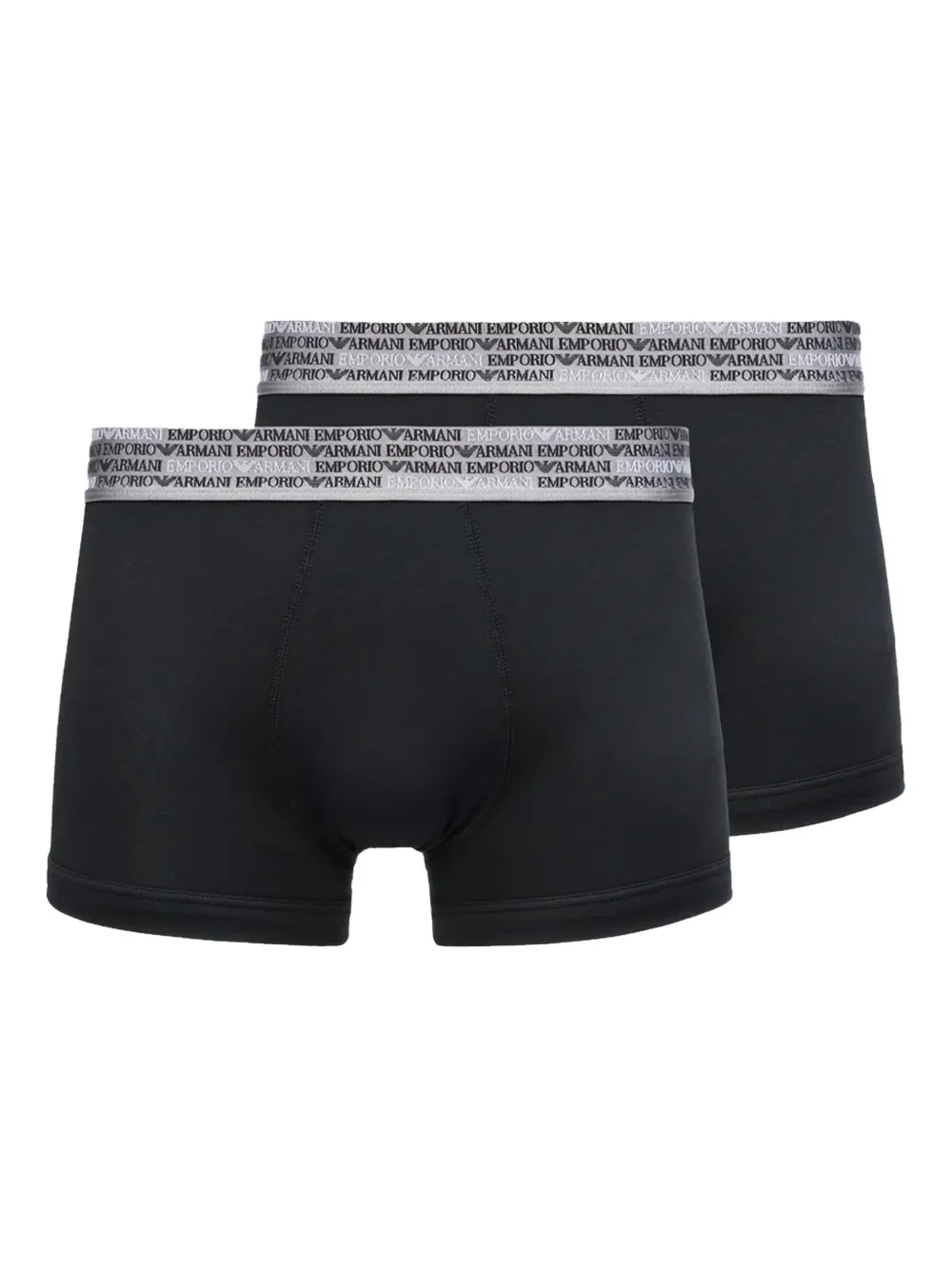 Emporio Armani logo-print elasticated-waist boxers (pack of two) - Nero