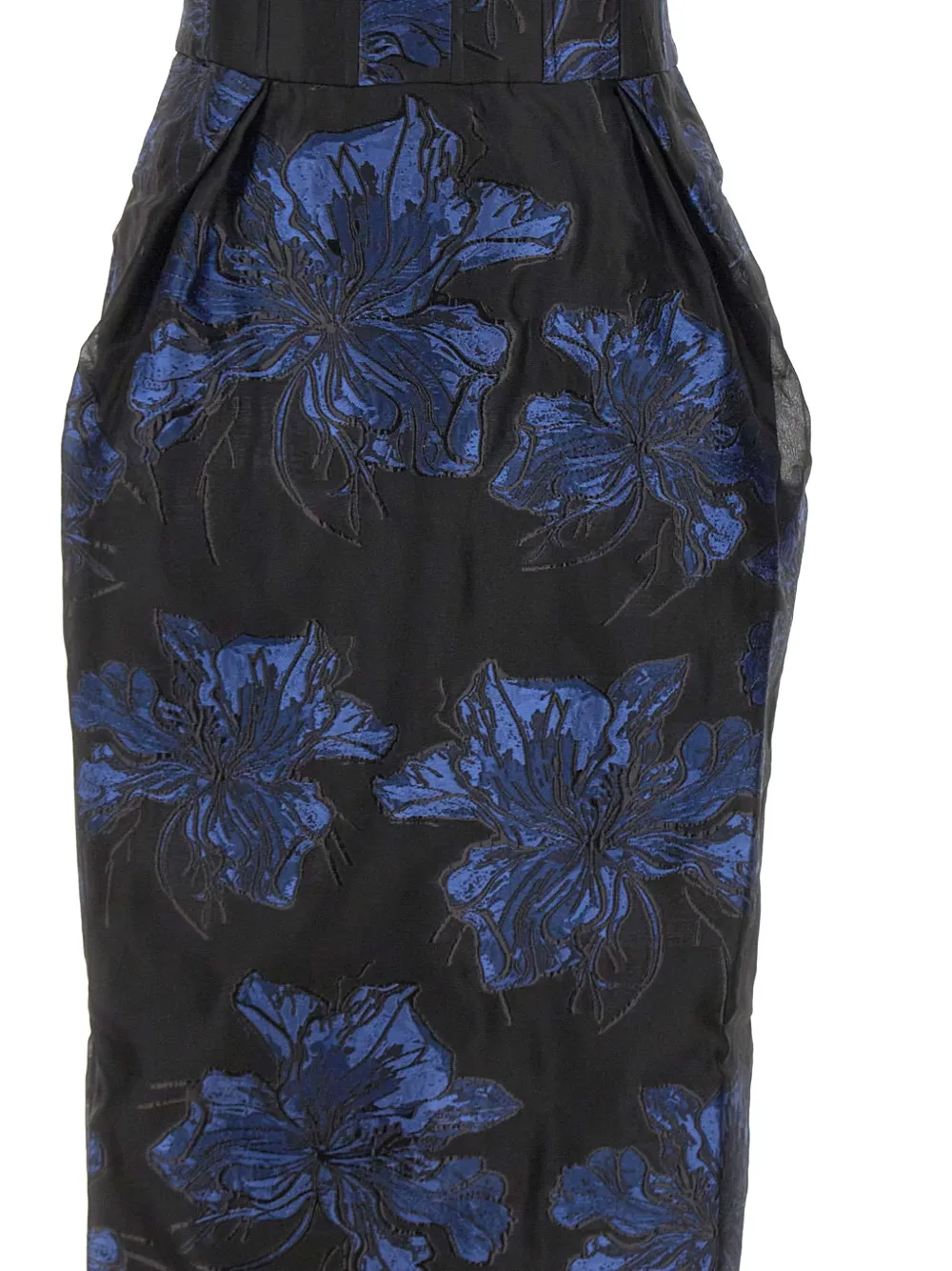 Rebecca Vallance Assymetrische jurk met bloemenprint Zwart