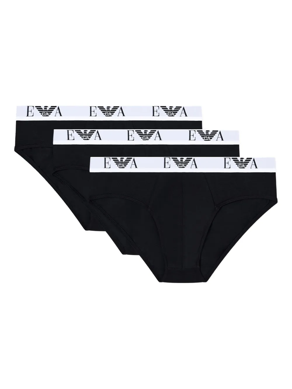 Emporio Armani logo-detailed briefs (pack of three) - Nero
